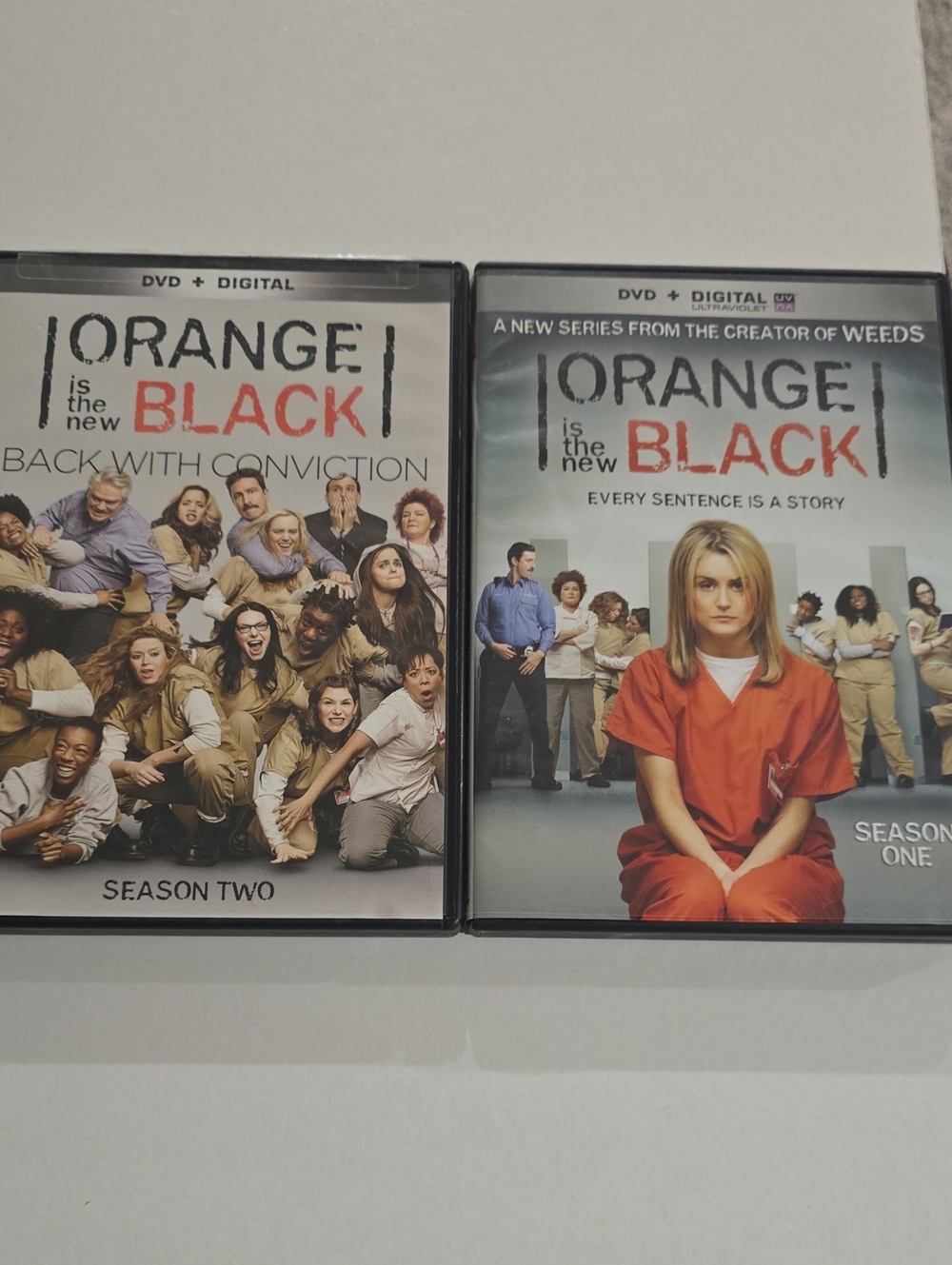 Orange Is the New Black DVD Season Set - Black & White Covers Season 1 And 2